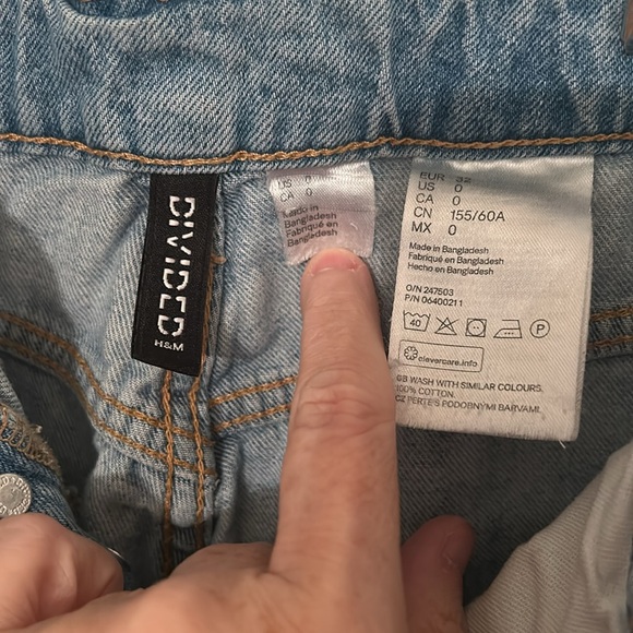 H&M Divided High Rise Ripped Straight Leg Jeans - Picture 5 of 5